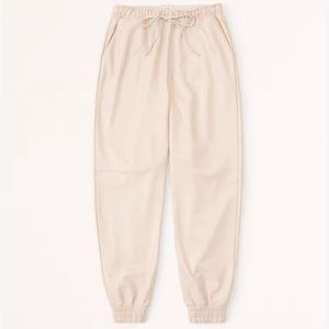 Abercrombie & Fitch faux vegan leather Sunday jogger